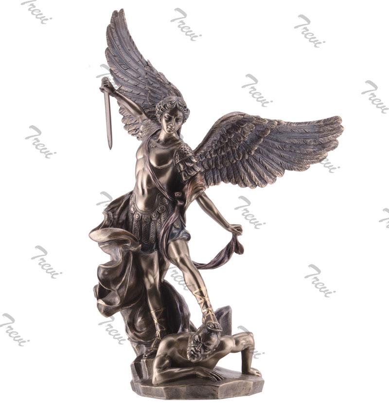 Archangel saint Michael life size bronze religious garden statues for sale