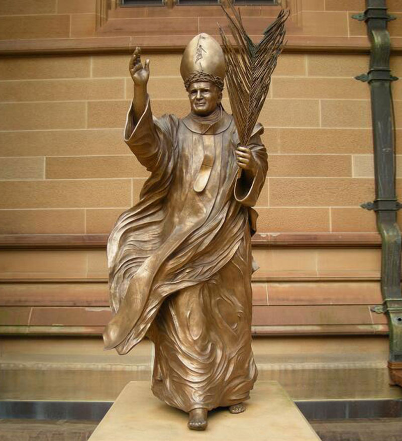 Bronze catholic garden sculptures of pope francis statue outdoor for sale