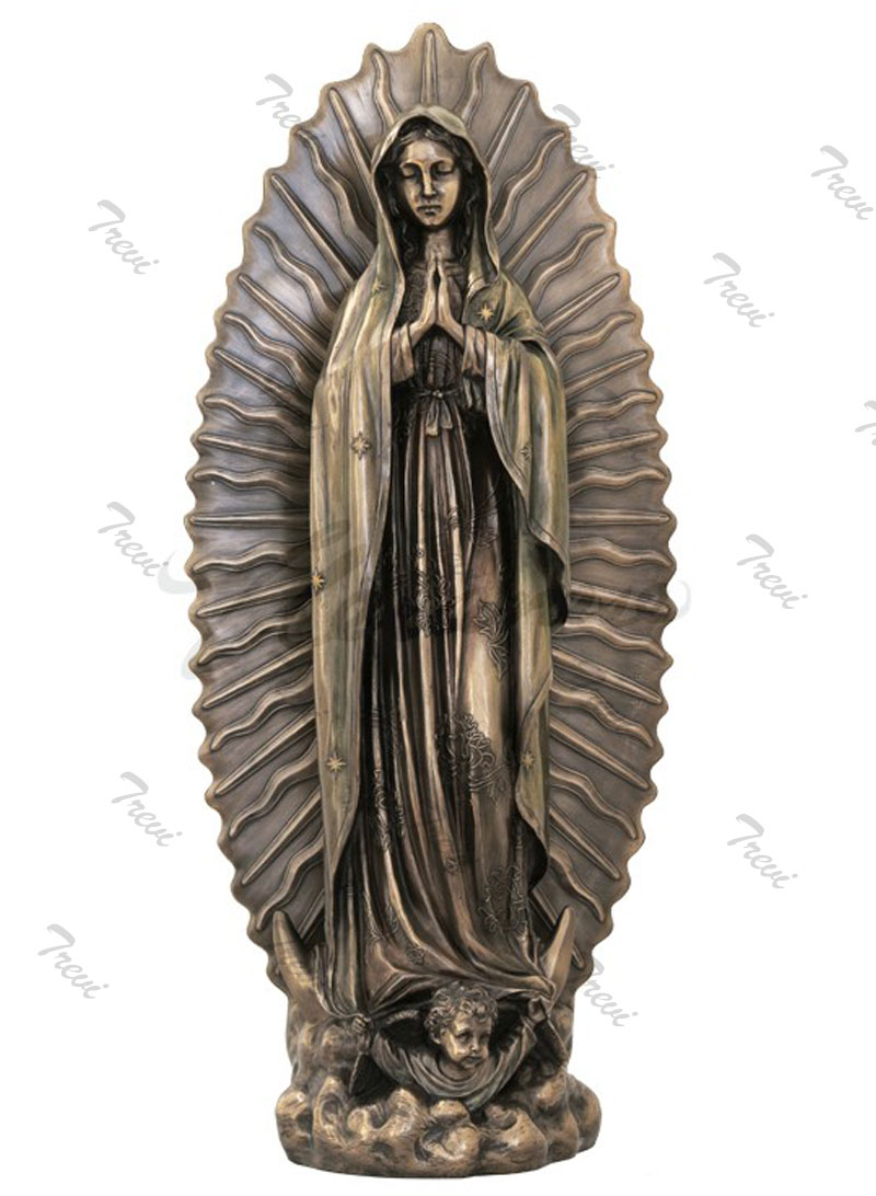 Bronze religious statues of our lady of guadalupe garden sculpture outdoor for sale