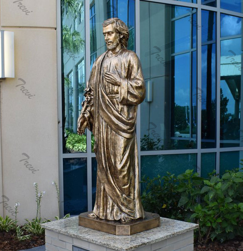 Buy st joseph bronze religious life size statue for home decor outdoor