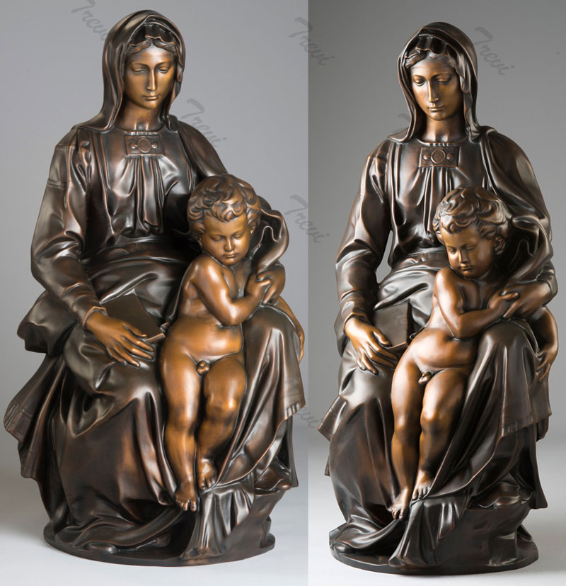 Catholic mother mary and baby jesus madonna statue life size bruges online sale