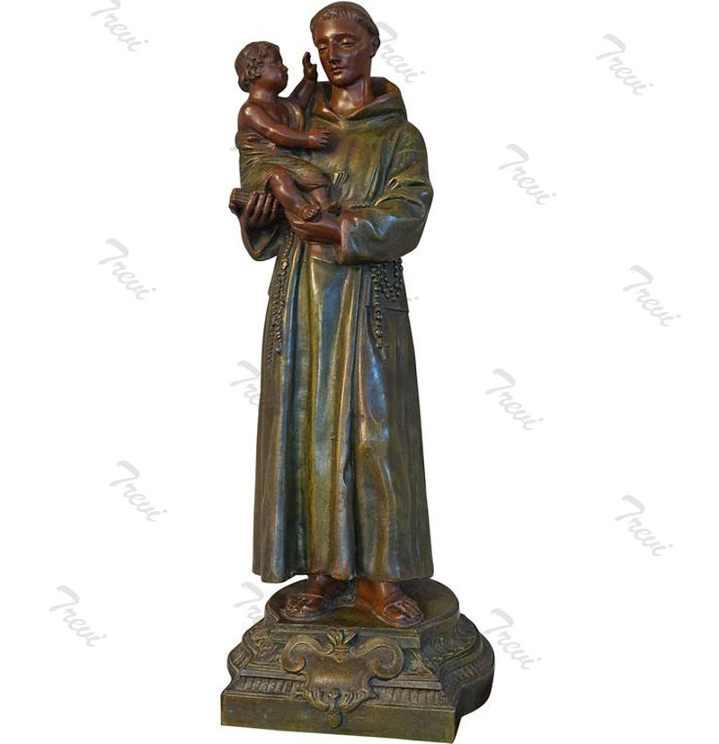 Catholic st anthony with baby jesus bronze religious statues for sale