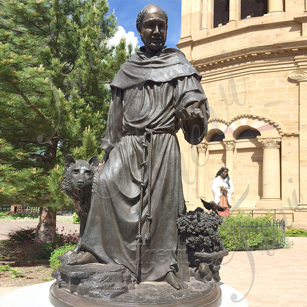 Bronze st francis bird bath patron saint of feet factory