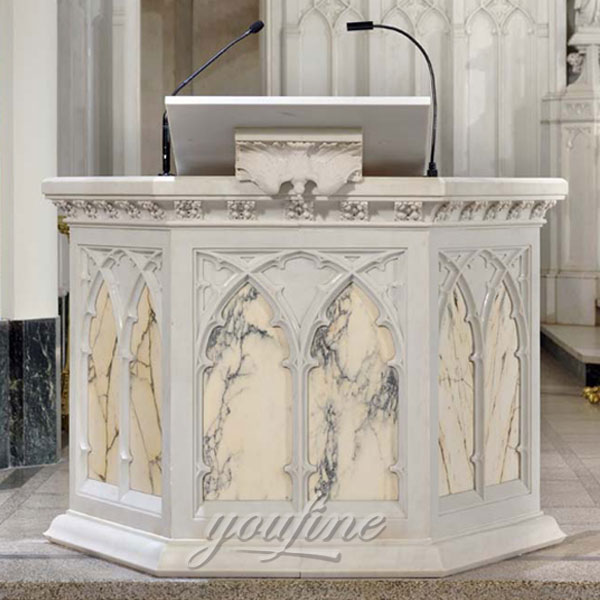 Lectern Podiums with Pyrenees Marble Panel Insert