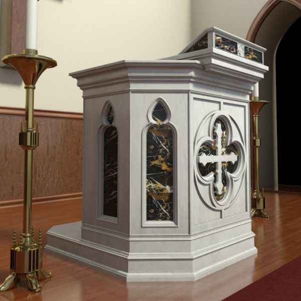 Lecterns - Carved Marble Lectern/Podium