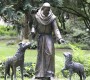 Bronze religious statues st frances with wolf garden statues for sale TBC-27