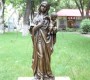 Large virgin mary statue madona with baby jesus bronze religious outdoor sculptures for sale TBC-36