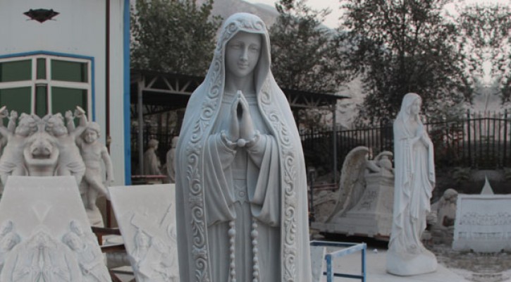 Beautiful virgin mary blessed mother our lady of fatima religious church lawn statues for sale TCH-63