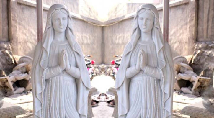 Catholic church beautiful virgin mary statues lady of lourdes garden lawn statues for sale TCH-89