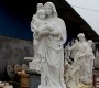 Catholic beautiful virgin mary garden statues of white Madonna and baby Christ statues for sale TCH-81