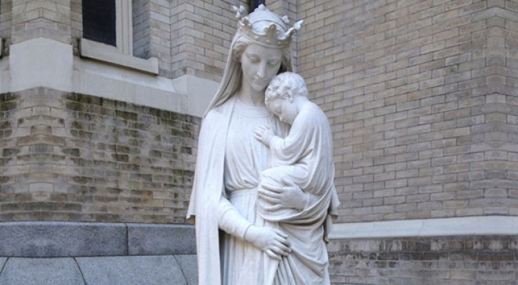 Large religious garden statues our lady of mount carmel to buy for church TCH-85