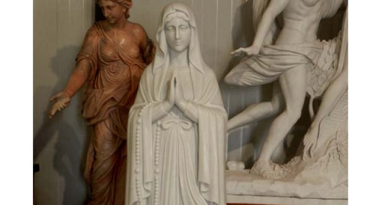Beautiful virgin mary our lady of rosary blessed mother lourdes statues for outdoor church lawn ornaments TCH-93