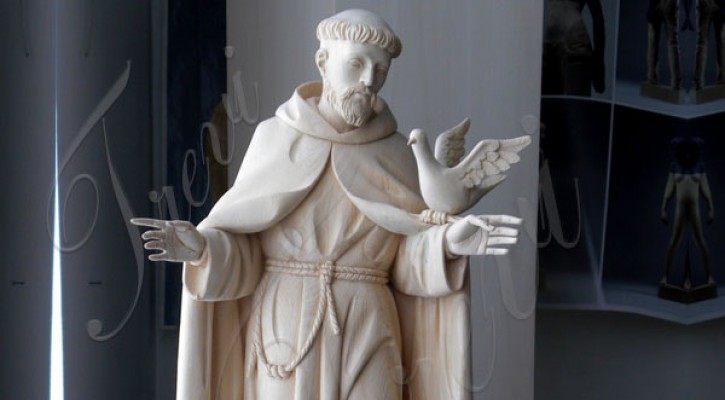 Caholic saint francis of assisi garden statue with doves patron saint for sales TCH-205