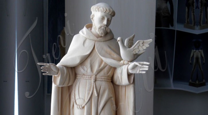 Caholic saint francis of assisi garden statue with doves patron saint for sales TCH-205