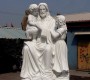 Jesus christ and children white marble outdoor religious garden statues online sale TCH-12