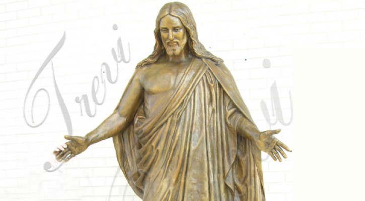 Life size bronze jesus open arms statues design for sale TBC-39