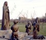 Our lady of fatima mother and three shepherd children bronze religious statues for sale TBC-06