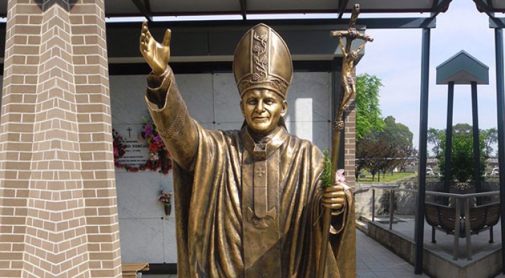 Outdoor catholic garden statues of bronze pope for sale TBC-18