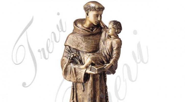 St anthony and baby jesus catholic bronze religious garden statues for sale TBC-24