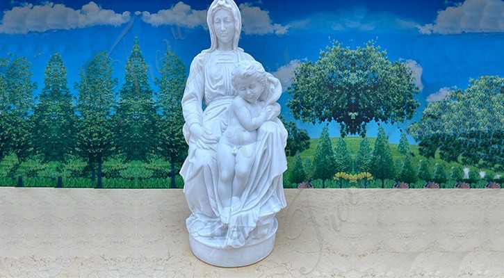 Life-Size Marble Mary and Jesus Statue Church Decor for Sale CHS-867