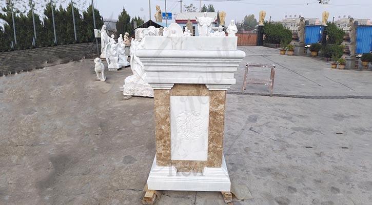Hand Carving Marble Pulpit Catholic Church Furniture for Sale CHS-882