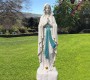 Painted Life-Size Marble Our Lady of Lourdes Statue Outdoor Decor