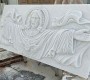 High-Quality White Marble Jesus Relief Sculpture Church Decor