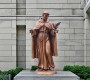 Life-Size Bronze St Francis Sculpture Outdoor Church Decor