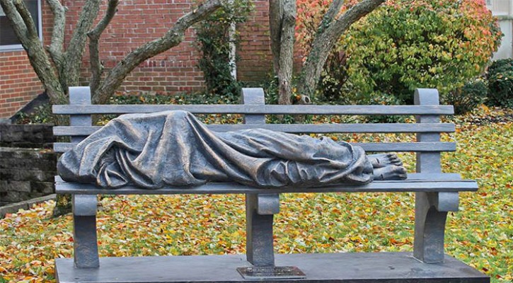 Religious Bronze Homeless Jesus Statue for Sale BCH-025