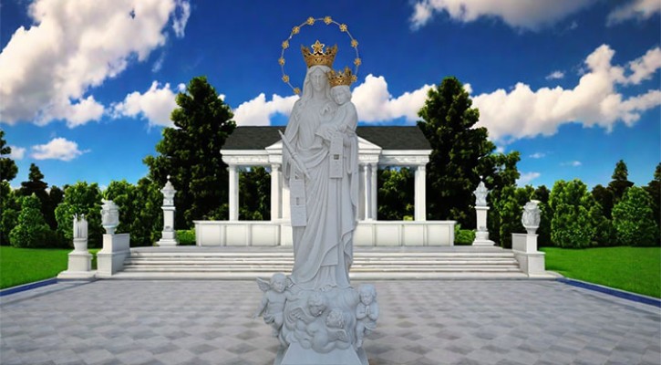 Hand Carved Our Lady of Mount Carmel Statue MCH-111