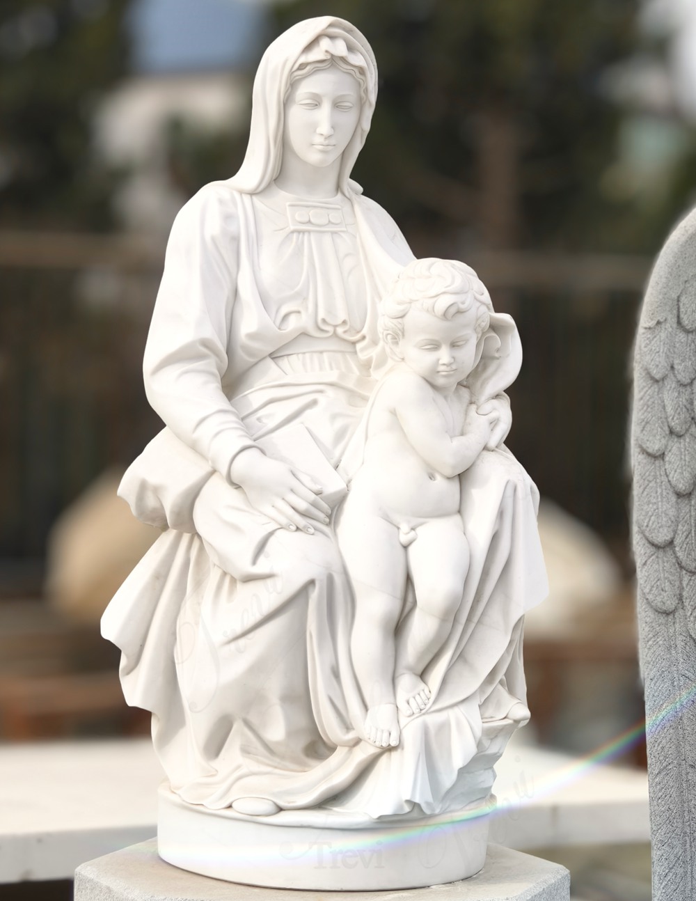 Madonna and Child Statues in factory