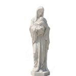 Marble Madonna and Baby Statue
