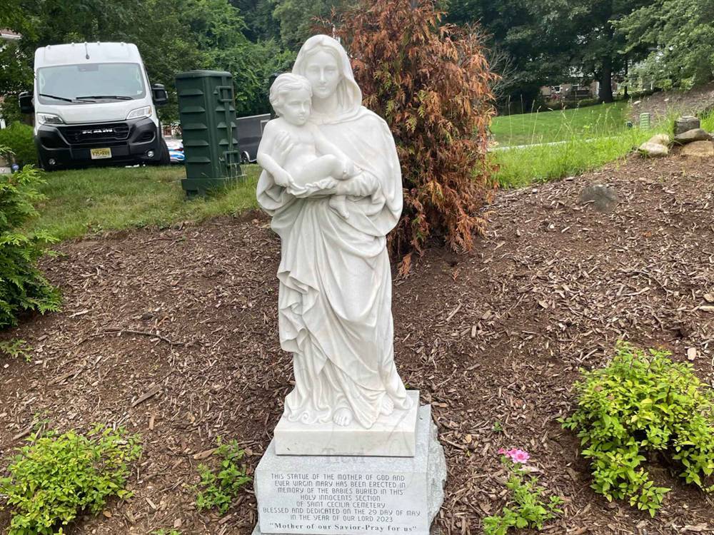 Marble Madonna and Baby Statue TCH-81 6 Marble Madonna and Baby Statue feedback