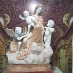 Marble Madonna and Child Statues