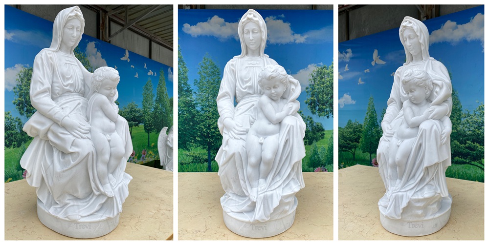 Michelangelo's Madonna and Child Statues in factory