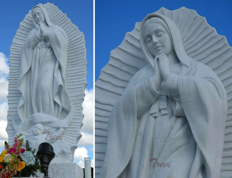 Beautiful virgin mary our lady of Guadalupe religious garden statues