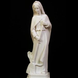 Outdoor life size kitchen madonna white marble statue for home decor