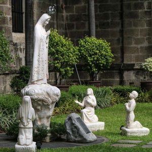 Blessed lady of fatima and three shepherd children outdoor garden statues online sale TCH-65