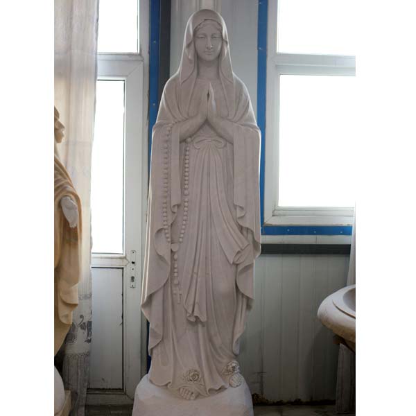 Beautiful virgin mary blessed lourdes life size religious garden statues for church decor TCH-94