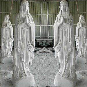 Catholic blessed mother our lady of lourdes garden statue france