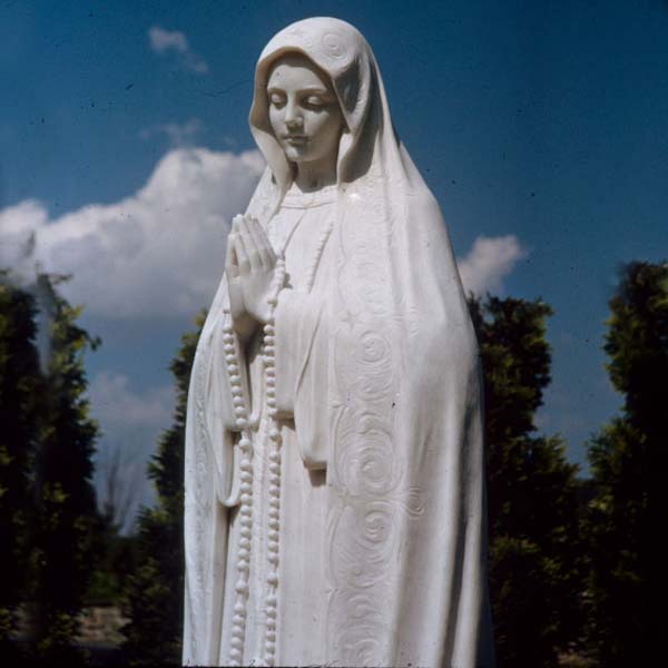 Catholic beautiful virgin mary blessed mother statue of lady fatima pilgrim for church lawn decor outdoor TCH-66