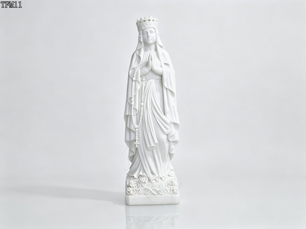 Fatima Statue with marble Crown in church