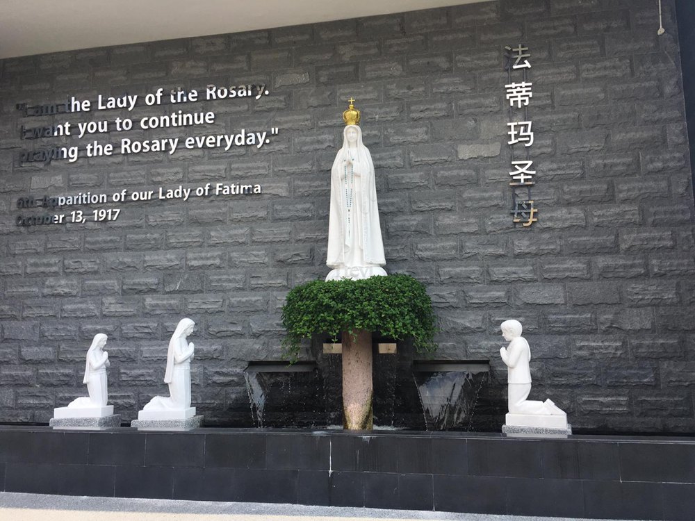 Large Our Lady of Fatima Statue with Marble Crown TFM12 3 Our Lady of Fatima Statue with Bronze Crown Church Feedback