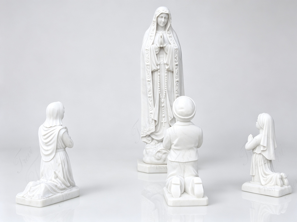 Our Lady of Fatima with Three Shepherd Children Statue