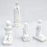 Our Lady of Fatima with Three Shepherd Children marble Statue