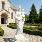 Our Lady of Mount Carmel Garden Statue in church