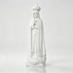 marble Fatima Statue with marble Crown in church