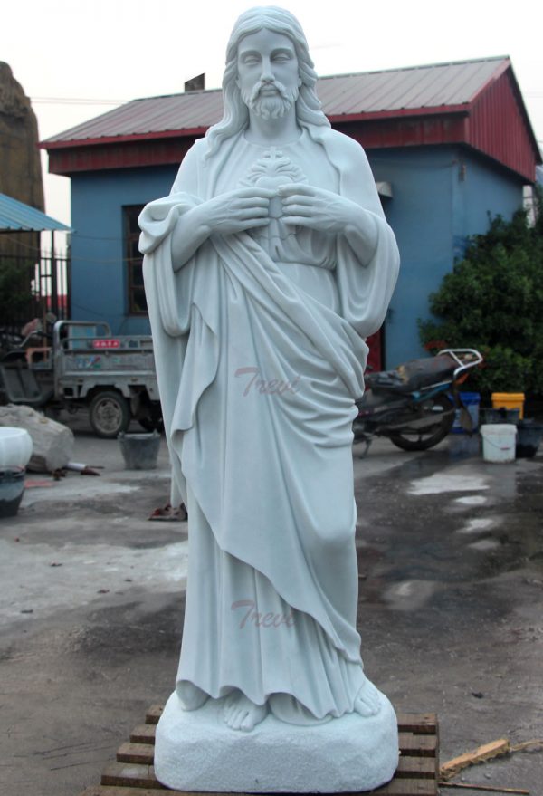 Caholic church garden decor life size sacred heart of jesus outdoor