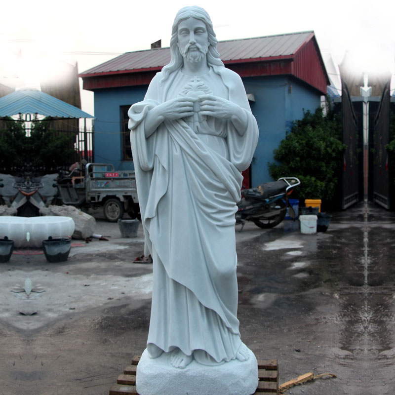 Caholic church garden decor life size sacred heart of jesus outdoor statue for sale TCH-08