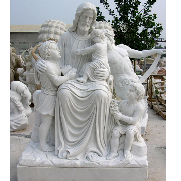 Jesus christ with children designs outdoor large caholic statues onlne sale TCH-13